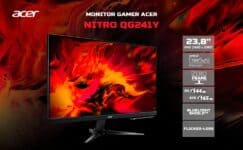 Monitor Acer Gamer Nitro 23.8 VA FHD 165Hz 1ms 2HDMI Displayport 250Nits QG241Y Pbiip