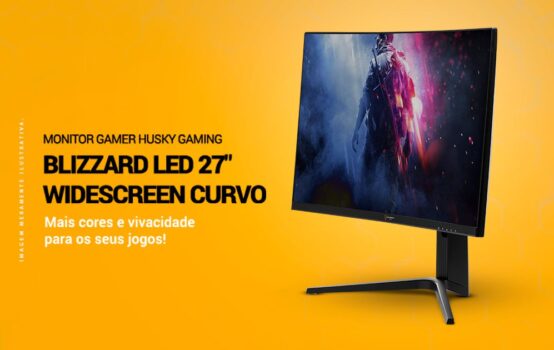 Monitor Gamer Husky Blizzard 27' LED Full HD, 240Hz, 1ms, HDMI e DisplayPort, 96% sRGB, Adaptive Sync, Ajuste de Altura - HGMT006
