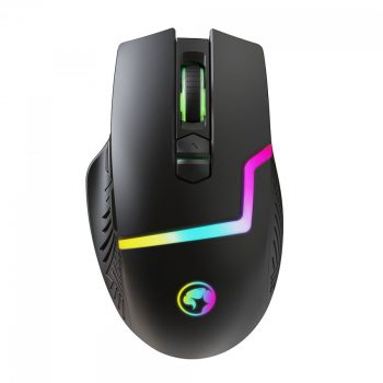 Mouse Gamer Marvo M728W, Sem fio, 4800 DPI, 8 Botões, RGB, Black