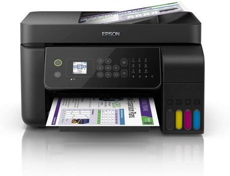 Multifuncional Epson EcoTank L5190 - Tanque de Tinta Colorida, Wi-Fi Direct, Ethernet, Fax, ADF, Bivolt