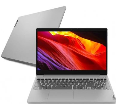 Notebook Lenovo Ultrafino Ideapad 3 AMD Ryzen 5 8GB 256GB SSD Linux 15.6 Prata