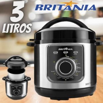 Panela de Pressão Elétrica Britânia - Multifuncional BPP01PI 700W 3L