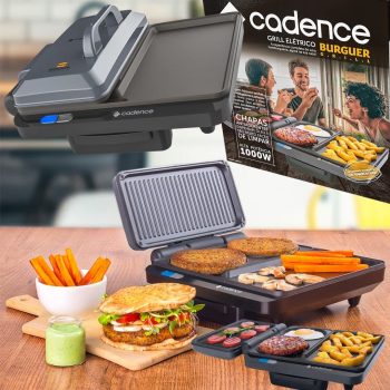 Grill Burger 3 em 1, Preto, 220v, Cadence