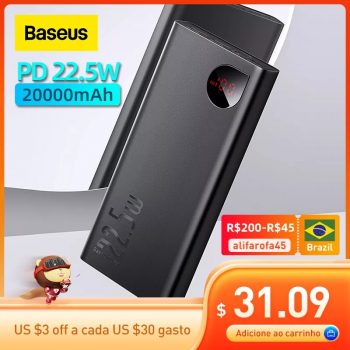 Power Bank Baseus 20.000mAh SUPER TURBO 22.5Watts