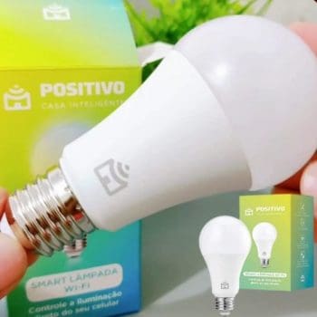 Smart Lâmpada Wi-Fi Positivo Casa Inteligente, Branca Quente e Fria, Colorido RGB, LED 9W, Bivolt - Compatível com Alexa