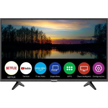 Smart Tv 32'' Panasonic Tc-32js500b Hd Com Conversor Digital 2 Hdmi 2 Usb Preta