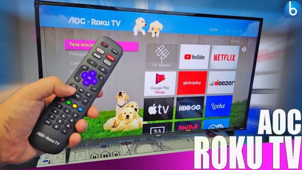 Smart TV LED 43" Full HD AOC ROKU TV FHD 43S5195/78G, Wi-Fi, 3 HDMI, 1 USB, Wifi, Conversor Digital