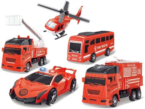 Veículos Play Machine Set Bombeiros Vermelho Multikids – BR1283