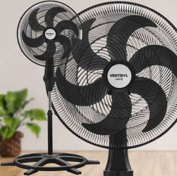 Ventisol Turbo 6 Ventilador de Coluna, Preto, 50 cm, 127 V