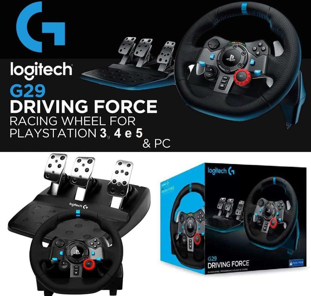 Volante Logitech G29 Driving Force Racing Wheel For PS5, PS4 y PC