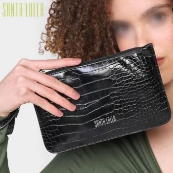 Bolsa Santa Lolla Clucth Croco Feminina