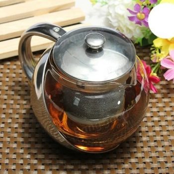 Bule Para Chá Em Vidro e Inox Com Infusor 700ML 5507KH