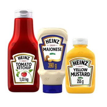 Burguer Kit Heinz Ketchup Tradicional 1kg + Maionese 390g +