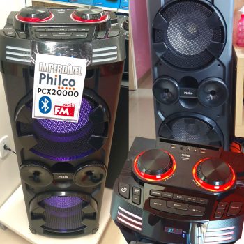 Caixa Acústica Philco PCX20000 com Bluetooth, Rádio FM, Entrada Microfone e USB - 1800W
