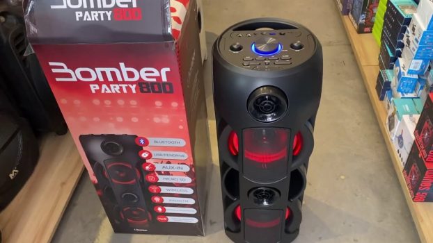 Caixa de Som BOMBER Party 800 Bluetooth Super Potência 50 Watts RMS - Bomber