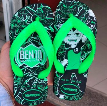 Chinelo Ben 10, Havaianas, Meninos