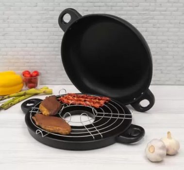 Churrasqueira 30cm Antiaderente Grill Marcolar Preta