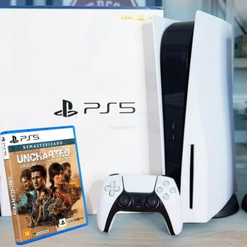 Console Playstation 5 - PS5 + Controle Dualsense Playstation 5 + Game Uncharted: Coleção Legado Dos Ladroes - PS5