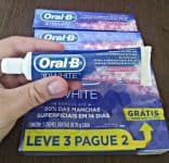 Creme Dental Clareador Oral-B 3D White Brilliant Fresh 70g - 3 Unidades