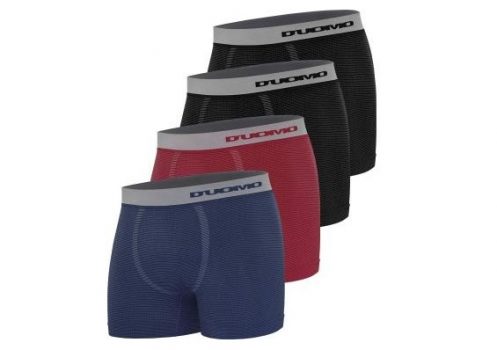 Duomo Boxer Conjunto de Cuecas 4 Peças, Masculino
