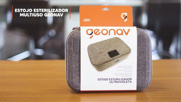 Estojo Esterilizador UVC Multiuso, elimina até 99,9% dos micro-organismos, Cinza, UVC01, Geonav