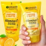 Gel de Limpeza Facial Antibacteriano Garnier Uniform & Matte Vitamina C Antioleosidade, 150ml