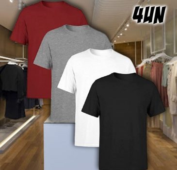Kit 4 Camisetas Masculina SSB Brand Lisa Algodão 30.1 Premium