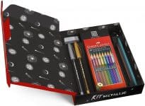 kit Metallic, Faber-Castell, KIT/METAL, Edição Limitada, 17 peças