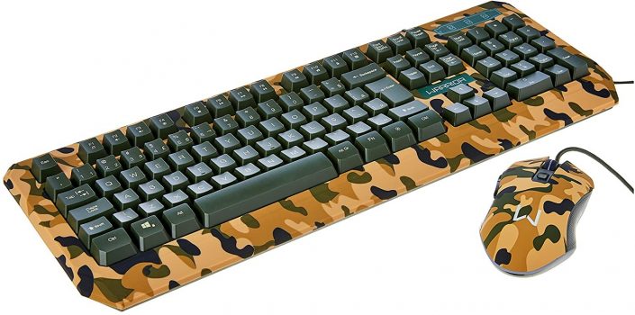 Kit Teclado e Mouse Gamer Multilaser Warrior Kyler, LED Branco - TC249
