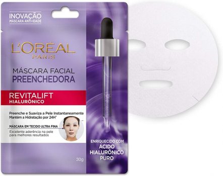 Máscara Facial em Tecido Anti-idade L'Oréal Paris Revitalift Hialurônico, 30g