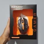 Mouse Gamer Dpi 2400 Preto/Laranja Multilaser - MO270