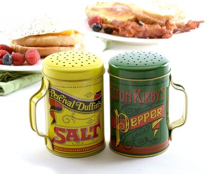 Norpro 713 Conjunto de saleiro e pimenteiro, 4"/10 cm, comporta 10 oz, multicolorido