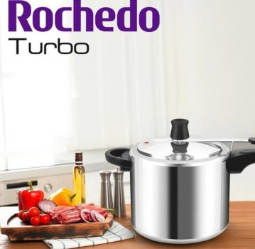 Panela de Pressão Rochedo Turbo Polida 4,5L Fechamento Int.