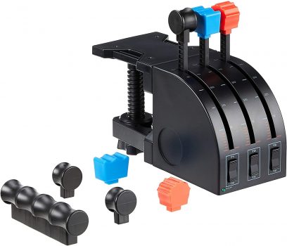 Quadrante de Aceleração para Simulação Profissional de Voo Flight Throttle, Logitech G, Joysticks e Controles para Computador