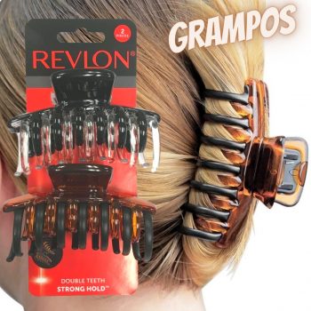 Revlon Grampos de garra de cabelo fortes, 2 unidades