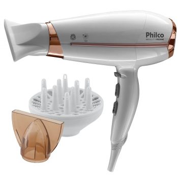 Secador De Cabelo, Beauty Rose, 2000W, Branco, 110V, Philco