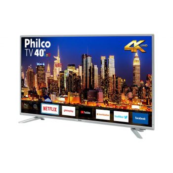 Smart TV LED 40 Philco PTV40G60SNBL Full HD Processador Quad Core, Dolby Audio, Mídia Cast, Wi-Fi, HDMI e USB