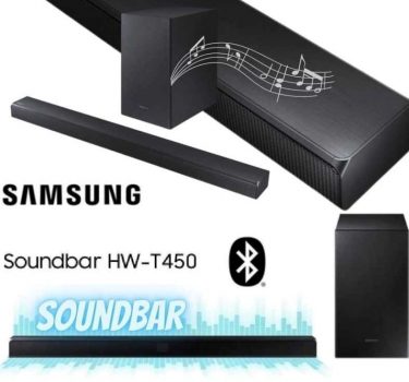 Soundbar Samsung HW-T450/ZD com Subwoofer - Bluetooth 200W 2.1 Canais USB