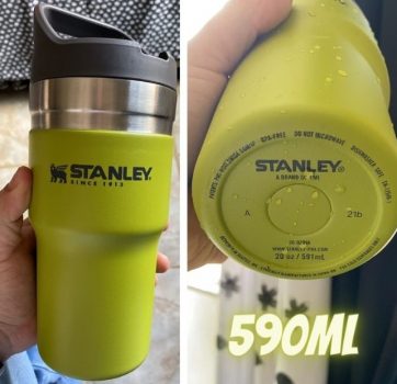 Stanley Copo de aço inoxidável IceFlow com palha, garrafa de água isolada a vácuo para casa, escritório ou carro, copo reutilizável com aba à prova de vazamento de canudo