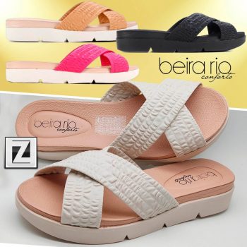 Tamanco Beira Rio Flatform Tiras Cruzadas