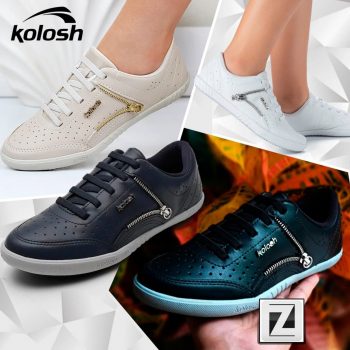Tênis KOLOSH Zíper Lateral Matelassê Feminino  34 até 39