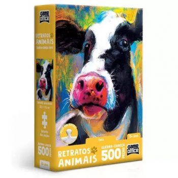 Toyster Brinquedos Retratos Animais! - Vaca - Quebra-cabeça - 500 peças o, Multicolorido
