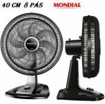Ventilador de Mesa Mondial VTX-40-8P Super Turbo 3 Velocidades 40cm Preto/Cinza - 220v