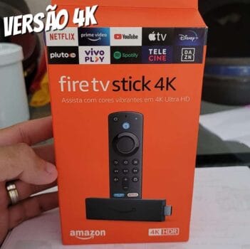 Amazon Fire TV Stick 4K, com Controle Remoto por Voz com Alexa, Dolby Vision - B0872Y93TY