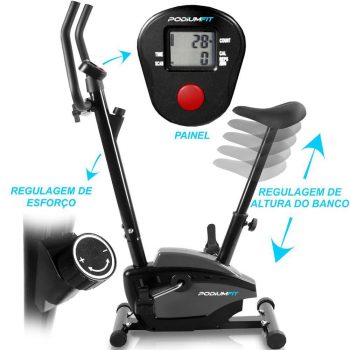Bicicleta Ergométrica Podiumfit V50 Silenciosa Controle de Cargas