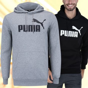 Blusão Puma com Capuz Masculino Essentials Big Logo