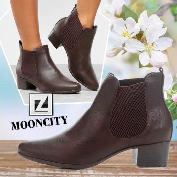 Bota Chelsea Mooncity Cano Curto Feminina