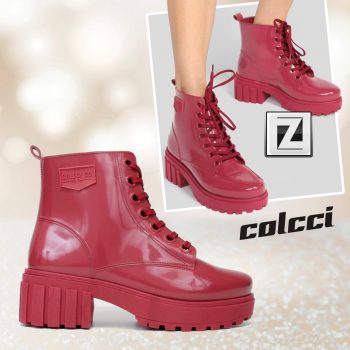 Bota Coturno Colcci Tratorada Verniz Feminina