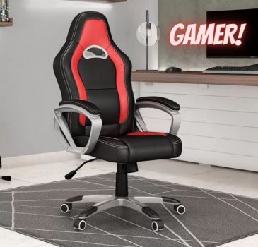 Cadeira Gamer Travel Max Preta e Vermelha