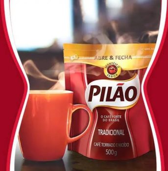 Café Pilão Torrado e Moído Tradicional Abre e Fecha 500g